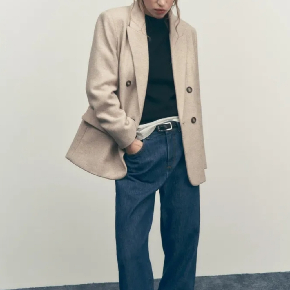 ZARA - Wool blend Double Breasted Blazer